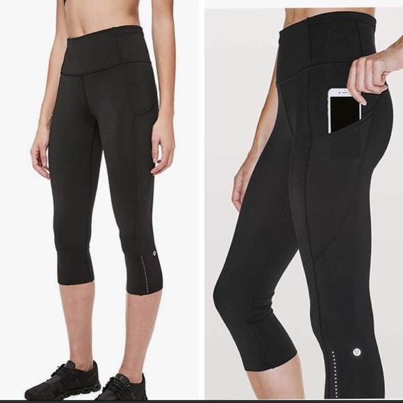 lululemon athletica Pants - Lululemon Fast & Free Crop Leggings